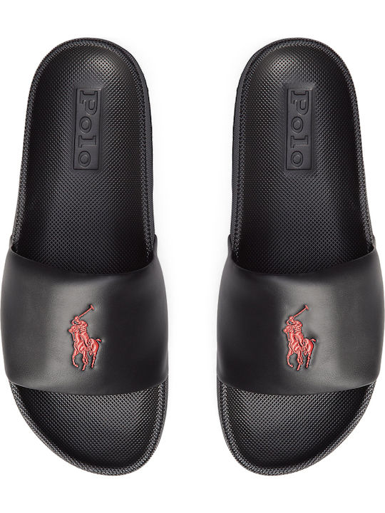 Ralph Lauren Lauren Cayson Slides σε Μαύρο Χρώμα