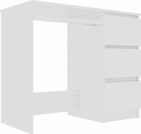 Schreibtisch Holz Weiß 90x45x76cm