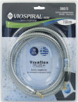 Viospiral Inox Shower Hose Silver Vivaflex Plus 150cm