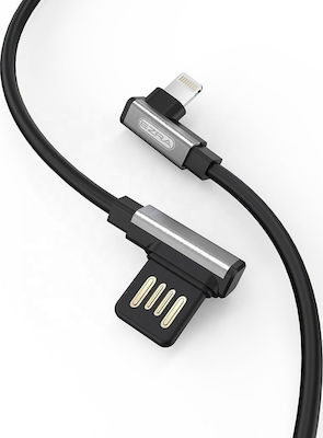 Ezra DC09-IP Winkel (90°) / Geflochten USB-A zu Lightning Kabel Schwarz 1.2m (DC09-IP)