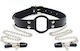 Toyz4lovers Ring Gag & Nipples Clamps in Schwarz Farbe