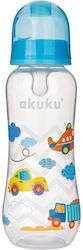 Akuku Plastikflasche mit Silikonsauger für 0+, 0+ m, Monate Blue Pirat 250ml 1Stück