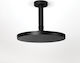 La Torre Plastic Round Wall Mount Showerhead Black Matt Ø20cm Emotion