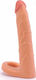 Lovetoy The Ultra Soft Double Strap On Anal Dildo με Dildo 17.8cm στο χρώμα του δέρματος