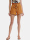 Funky Buddha Women's High-waisted Shorts Golden Ochre