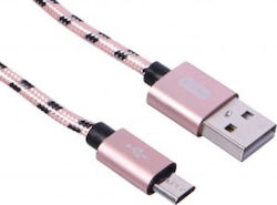 XO NB10 Geflochten USB 2.0 auf Micro-USB-Kabel Rose Gold 1m 1Stück