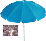 Summer Club Strandsonnenschirm Doppelter Rippen Durchmesser 2.4m mit UV Schutz Blue