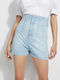 Guess Women's Jean High-waisted Shorts Blue