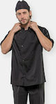 Axon Basil Chef Short Sleeve Polycotton Jacket Black