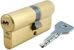 Cisa Asix Αφαλός για Τοποθέτηση σε Κλειδαριά 75mm 30/45 με 5 κλειδιά σε Χρυσό Χρώμα