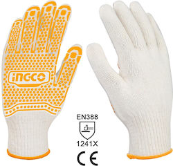 Ingco Γάντια Κήπου PVC / Βαμβακερά