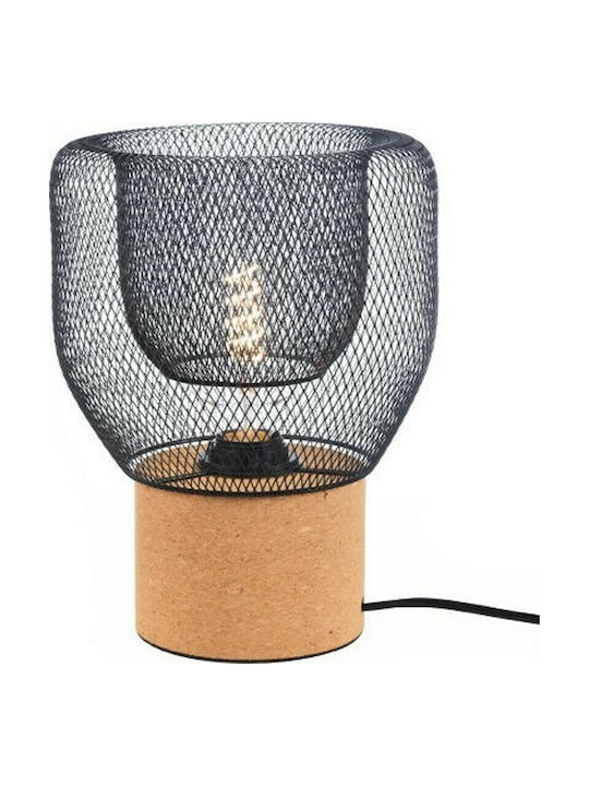 Aca Tischlampe Dekorative Lampe mit Fassung für Lampe E27 Schwarz