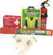 Guard Car Safety Kit with First Aid Kit, Fire Extinguisher, Warning Triangle, Reflective Vest & Gloves