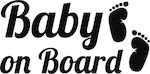 Boy / Girl Baby on Board Car Sign Μαύρο Sticker No 15