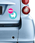 Girl Baby on Board Car Sign Ροζ Sticker No 41