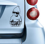 Σήμα Baby on Board με Αυτοκόλλητο Μαύρο