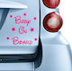 Girl Baby on Board Car Sign Ροζ Sticker No 70