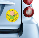 Boy Baby on Board Car Sign Κίτρινο Sticker No 90