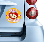 Girl Baby on Board Car Sign Πορτοκαλί Sticker No 101