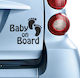 Boy / Girl Baby on Board Car Sign Μαύρο Sticker No 108