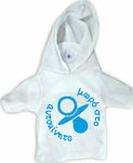 Semn Baby on Board Tricou cu Ventuză Pacifier Alb