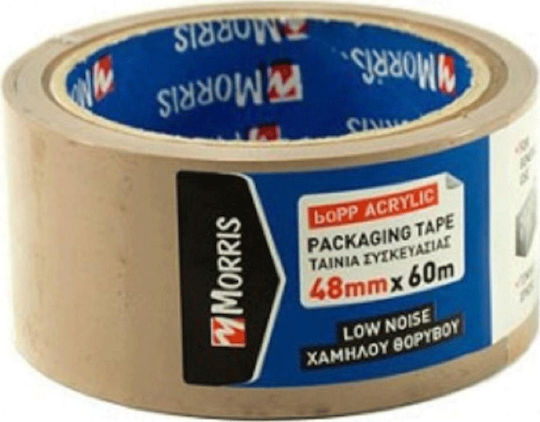 Morris Ταινία Συσκευασίας Καφέ Αθόρυβη 48mm x 60m σε Καφέ Χρώμα