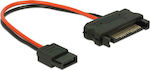 DeLock 15-Pin Sata - 6-Pin Sata Cable 0.1m Multicolour (84873)