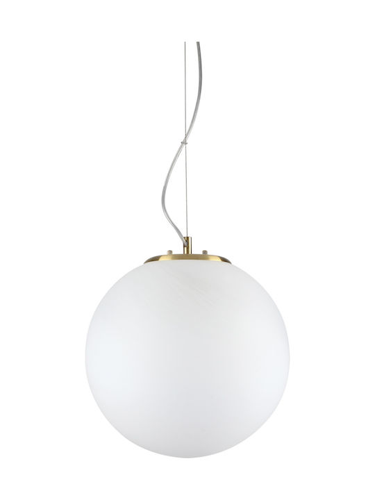 Ideal Lux Grape Pendant Light Single-Light Ball for Socket E27 White