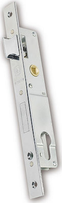 Martin Recessed Lock with Center 20mm Silver