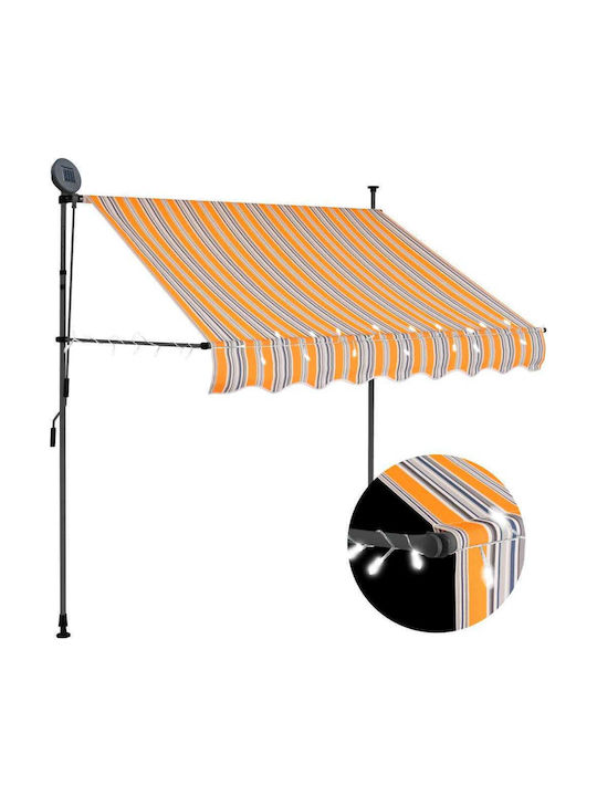 vidaXL Terrace Wall Tent with LED Light Multicolour 1.5x1.2cm 145849