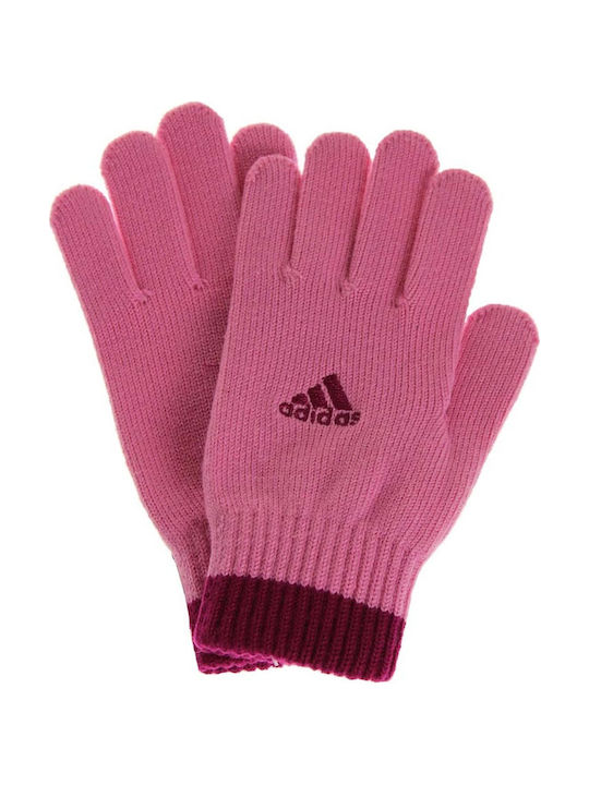 Adidas Παιδικά Γάντια Ροζ Stripy
