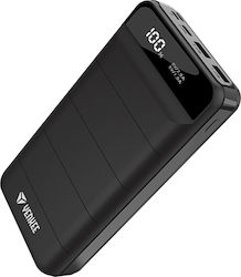 Yenkee YPB 3010 Power Bank 30000mAh με 2 Θύρες USB-A Μαύρο