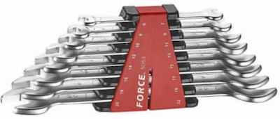 Force Set 8 German Wrenches with Socket Size 7-22mm