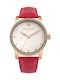 Daisy Dixon Adriana Glitz Γυναικείο Ρολόι 38mm Μπαταρίας με Φούξια Δερμάτινο Λουράκι