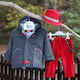 Mi Chiamo Baptism Suit for Boys Red A4261-G 5 Pieces