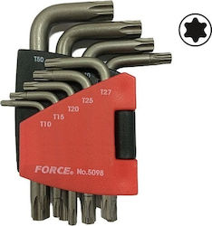 Force Set chei Torx cu 9 bucăți în formă L