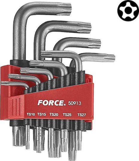 Force Set chei Torx cu 9 bucăți în formă L