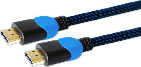 Savio HDMI 2.0 Premium High Speed 4K 60Hz HDR Braided Cable HDMI male - HDMI male 3m Μαύρο