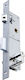 Domus Recessed Lock Front door Recessed Locks with Cylinder and Center 30mm Silver Left
