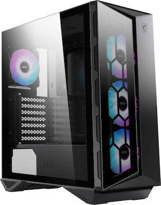 MSI MPG Gungnir 110R Gaming Midi Tower Computer Case with Window Panel and RGB Lighting Black