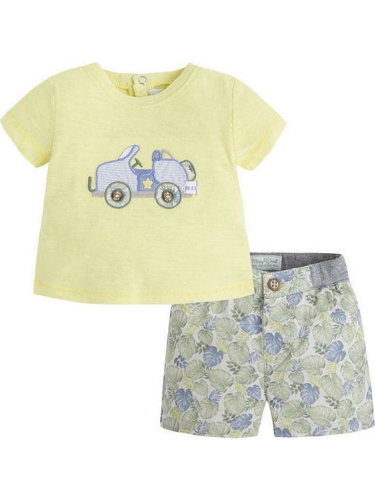 Mayoral Kids Set with Shorts Summer 2pcs Yellow