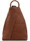 Tuscany Leather Shanghai TL140963 Leather Women's Bag Backpack Tabac Brown