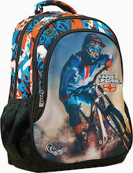 No Fear Mountain Bike Elementary School Backpack Multicolour L30xW28xH48cm
