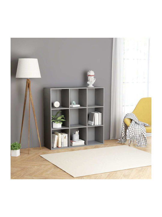 Bookcase Gray 98x30x98cm