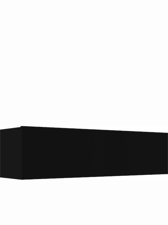 TV Stand Wooden Black L120xW30xH30cm