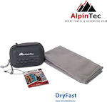 AlpinPro DryFast Πετσέτα Προσώπου Microfiber Γκρι 50x30εκ.