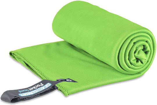 Sea to Summit Pocket Mikrofasertuch Gesicht in Etui Lime 100x50cm
