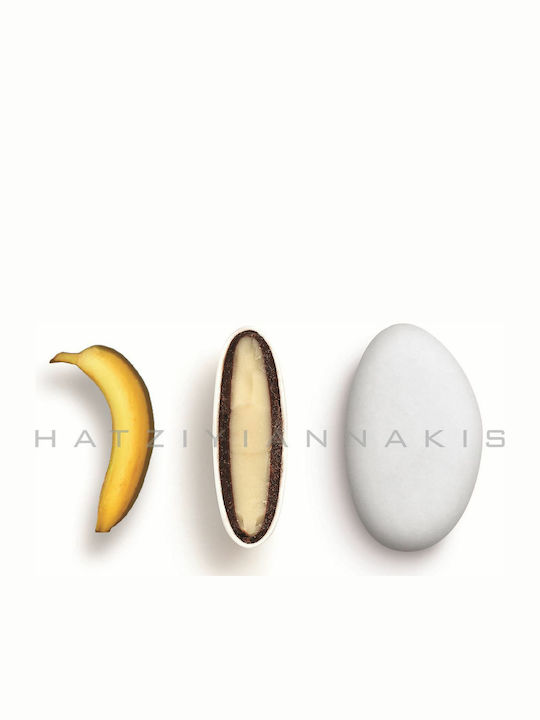 Χατζηγιαννάκης Κουφέτα Together σε Σχήμα Οβάλ Πλακέ με Γεύση Μπανάνα Λευκό Ματ 1000gr