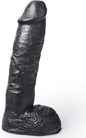 Hung System Mickey Dildo realist cu Testicule și Ventuză Negru 24cm