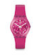 Swatch Gum Flavour Watch with Fuchsia Rubber Strap